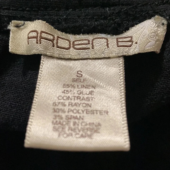 ARDEN B women's size small linen joggers black - Picture 4 of 4